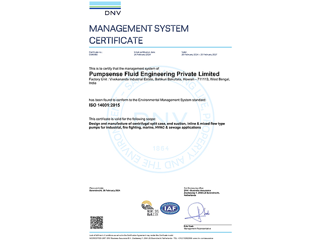 ISO 14001 Certificate