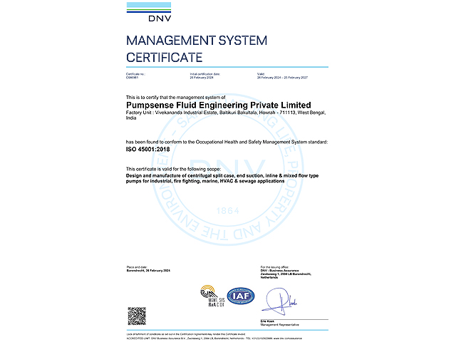 ISO 45001 Certificate