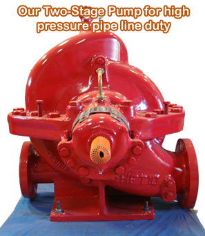 Our Two-Stage Pump For High Pressure Pipe Line Duty